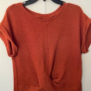 Orange Textured Women's Top